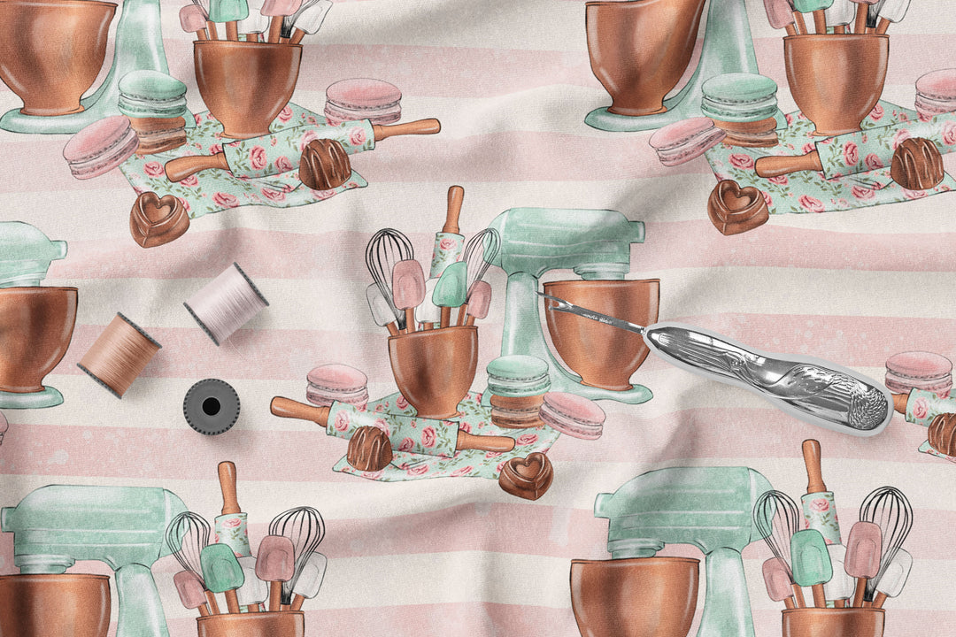 Baking Cake 100% Cotton Fabric-MZ0001KT