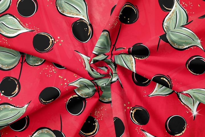 Ladybug Dotted 100% Cotton Fabric-MZ0001LB