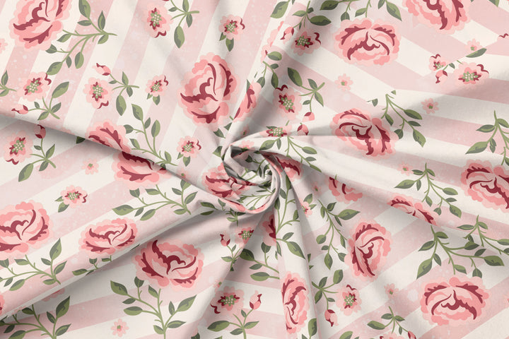 Shabby chic Roses 9 100% Cotton Fabric -MZ0009RS