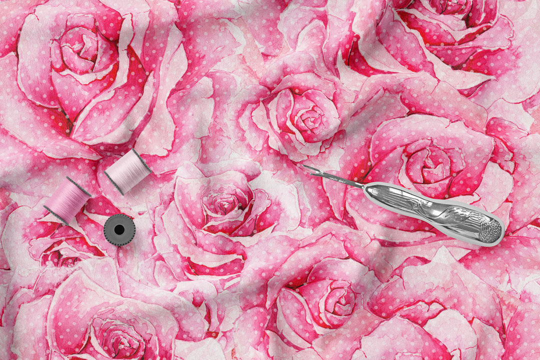 Shabby chic Roses 12 100% Cotton Fabric -MZ0012RS